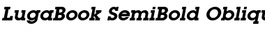 LugaBook SemiBold Oblique Font