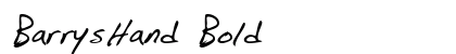 BarrysHand Bold Font Preview BarrysHand Bold Font Preview