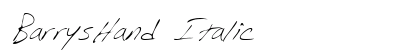 BarrysHand Italic Font Preview BarrysHand Italic Font Preview
