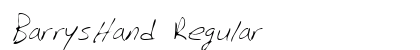 BarrysHand Regular Font Preview BarrysHand Regular Font Preview