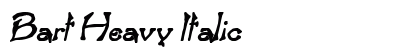 Bart Heavy Italic Font Preview Bart Heavy Italic Font Preview