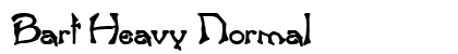Bart Heavy Normal Font Preview Bart Heavy Normal Font Preview