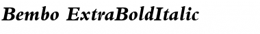 Bembo ExtraBoldItalic Font