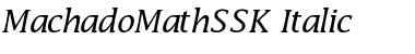 MachadoMathSSK Italic Font