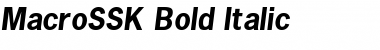 MacroSSK Bold Italic Font