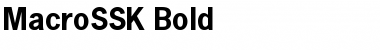 MacroSSK Bold Font