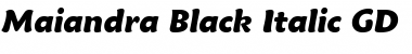 Download Maiandra Black Italic GD Font