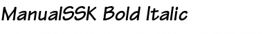 ManualSSK Bold Italic Font
