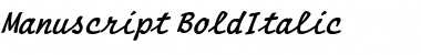 Manuscript BoldItalic Font