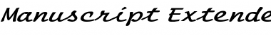 Manuscript Extended BoldItalic Font