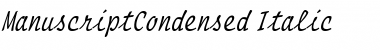 ManuscriptCondensed Italic