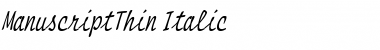 ManuscriptThin Italic