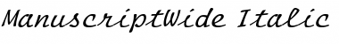 ManuscriptWide Italic