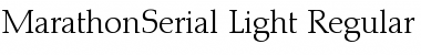 MarathonSerial-Light Regular Font