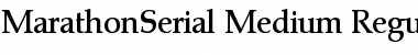 MarathonSerial-Medium Regular Font