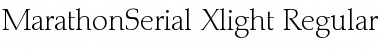 MarathonSerial-Xlight Regular Font