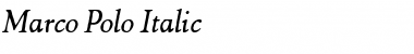 Marco Polo Italic Font