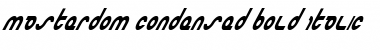 Masterdom Condensed Bold Italic Condensed Bold Italic Font