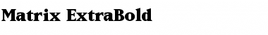 Matrix-ExtraBold Font