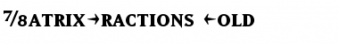 MatrixFractions Bold Font