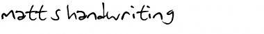 Download matt's handwriting Font