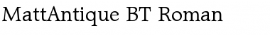 Download MattAntique BT Font