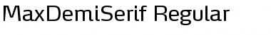MaxDemiSerif-Regular Font