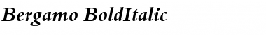 Bergamo BoldItalic Font