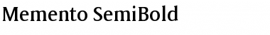 Memento SemiBold Regular Font
