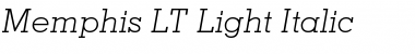 Memphis LT Light Italic