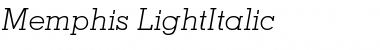 Download Memphis-LightItalic Font
