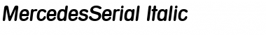 MercedesSerial Italic Font