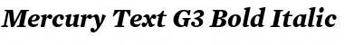 Mercury Text G3 Bold Italic Font