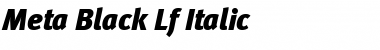 Meta Black Italic Font