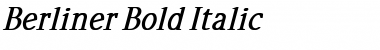 Berliner Bold Italic Font