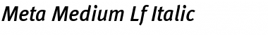 Meta Medium Italic Font