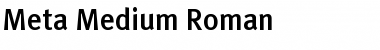 Meta Medium Roman Font