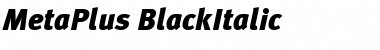 MetaPlus Black Italic Font