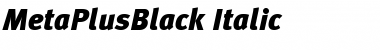 MetaPlusBlack Italic