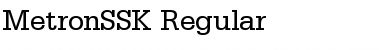 MetronSSK Regular Font