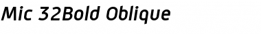 Download Mic 32Bold Oblique Font