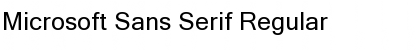 Microsoft Sans Serif Regular