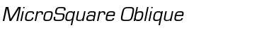 MicroSquare Oblique Font