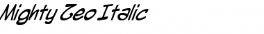 Mighty Zeo Italic Font