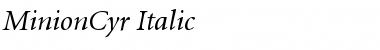 Download MinionCyr-Italic Font