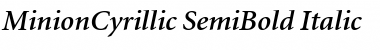 MinionCyrillic-SemiBold Semi BoldItalic Font