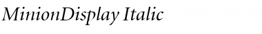 MinionDisplay RomanItalic Font