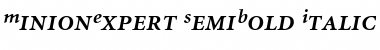 MinionExpert-SemiBold Semi BoldItalic Font