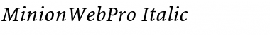 Minion Web Pro Italic