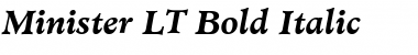 Minister LT Book Bold Italic Font